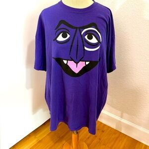 Sesame Street The Count-hahaha  Face T-Shirt Adult